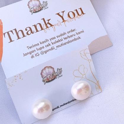 FAST DELIVERY Giwang 7mm Mutiara Lombok Asli Dengan Desain Chic dan Elegant | Anting Mutiara | Giwan