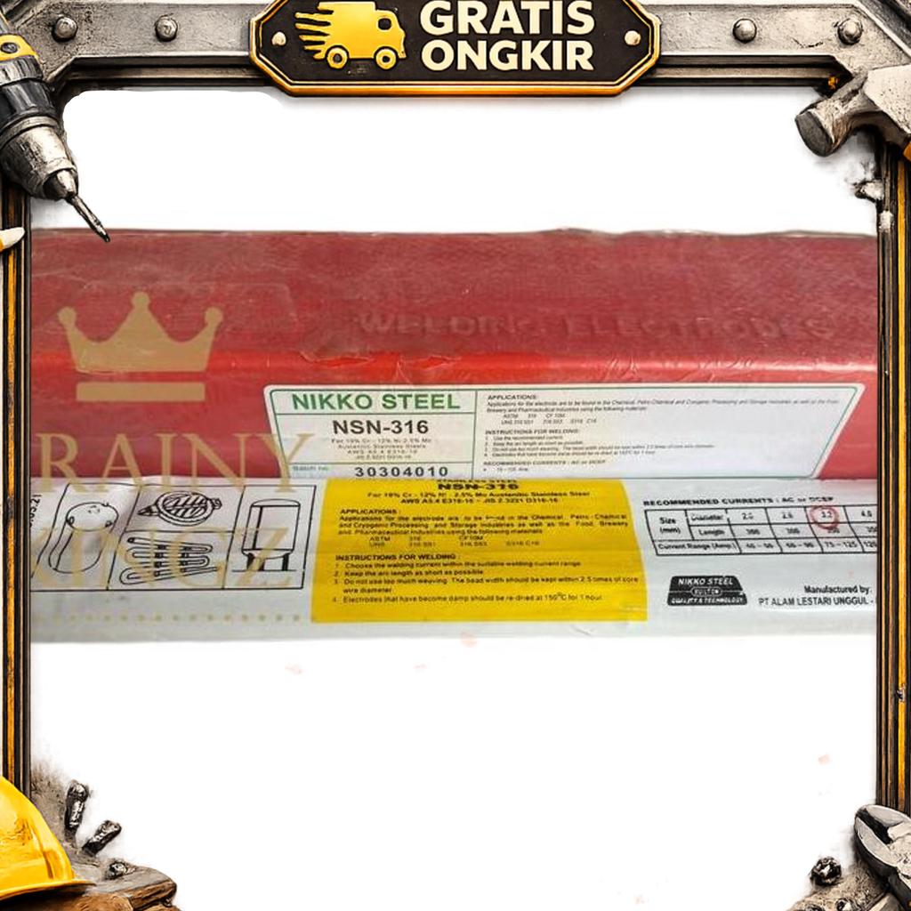 Kawat Las Stainless Nsn 316 3.2Mm E316 Nikko Steel Nsn316 3,2Mm (1 Kg)