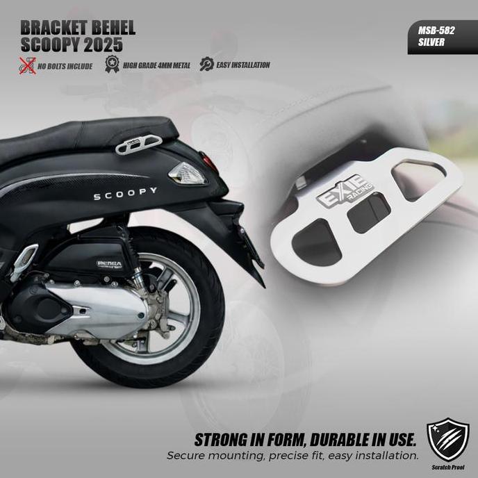Exie Art Behel Samping Scoopy 2025 Besi 4Mm Brecket Behel Belakang Motor