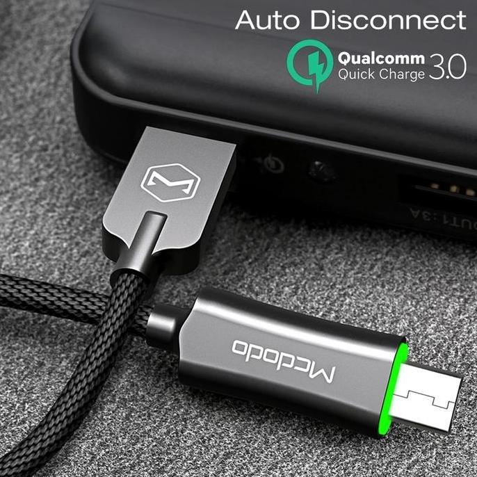 Kabel Android Mcdodo Micro USB Charger AUTO Cut OFF Original Cable