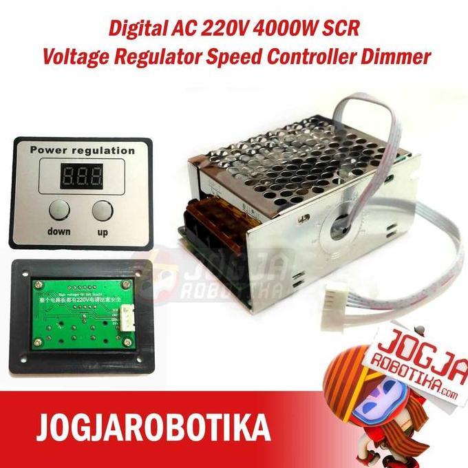Digital Ac 220V 4000W Scr Voltage Regulator Speed Controller Dimmer