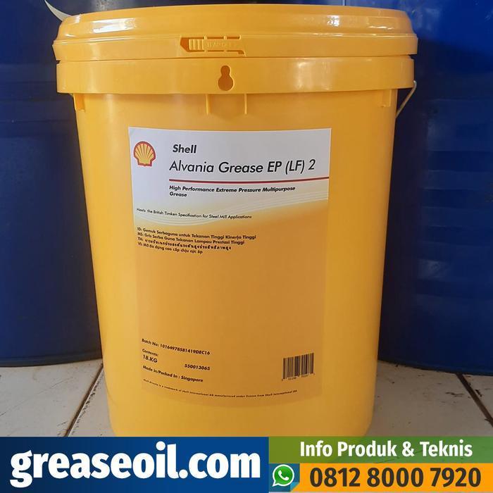 STOK TERBATAS - SHELL ALVANIA EP (LF) 2 GREASE Lithium NLGI 2 EP 2 Pail 18 Kg.