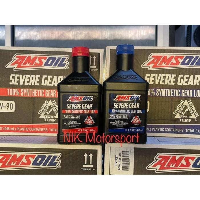PROMO DISKON - AMSOIL Severe Gear 100% Synthetic Gear Lube 75W90 / 75W140 - AMSOIL Oil LSD - 946ml
