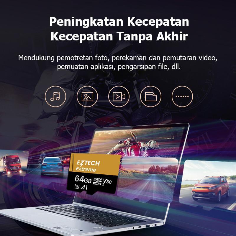 Highspeed Memory Card Hp Kartu Memori 32Gb/64Gb/128Gb Sd Card 180-240Mb/S Original [Eztech]