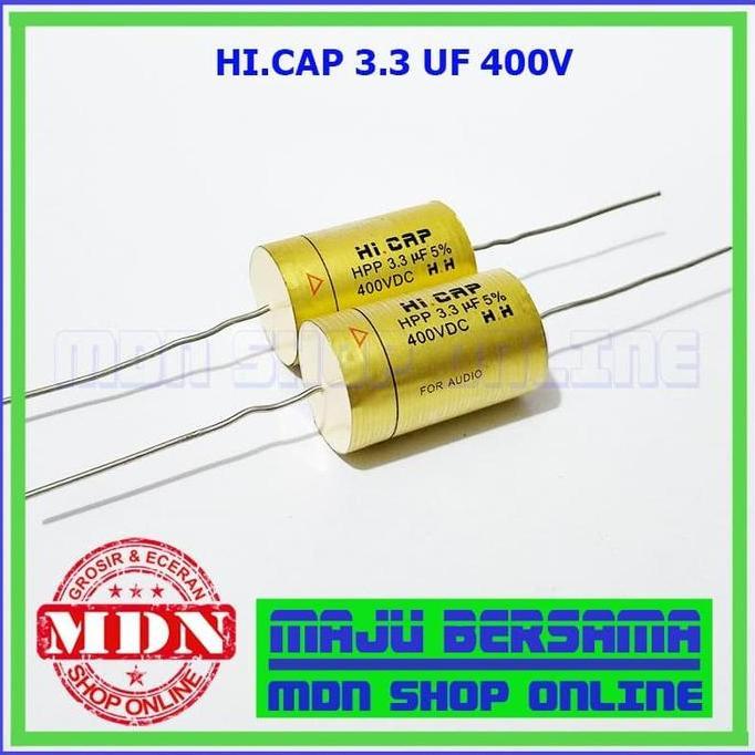 Kapasitor Hi Cap 3.3 Uf 400V - Kapasitor Audio Kualitas Bagus Termurah