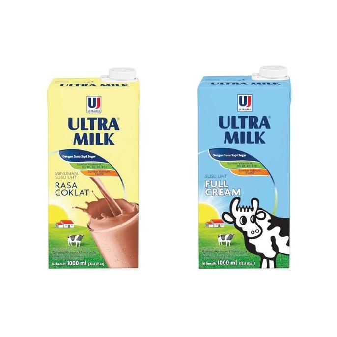 Formula- Susu Ultra Milk Uht 1L Per Dus Isi 12Pcs - Full Cream Dan Cokelat