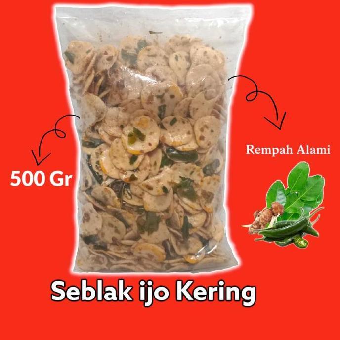 Bolehh- Seblak Ijo Kering 500Gr Pedas Alami Dari Cabe Rawit Kerupuk Seblak Ijo Viral Versi Kering Ma