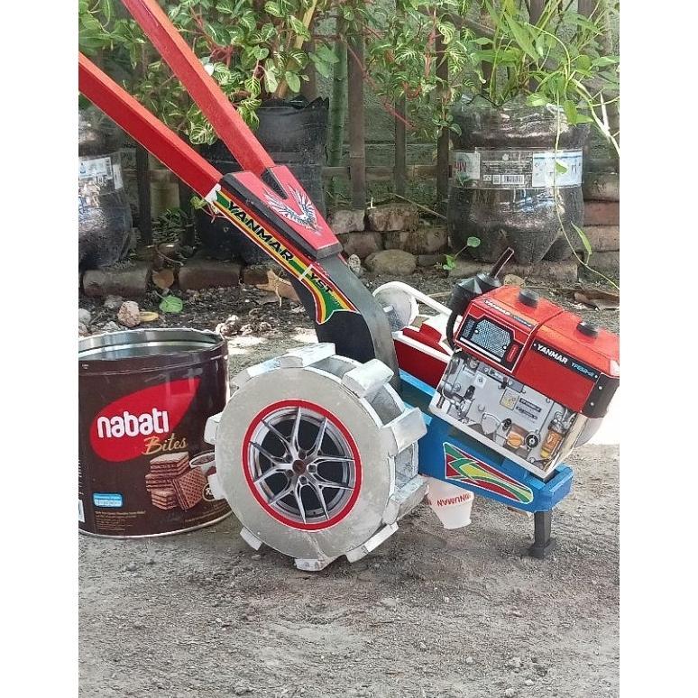 mainan anak miniatur traktor mini bajak sawah