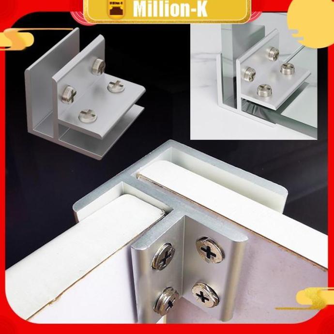 CLAKONE Siku Penjepit Kaca / Jepit Kaca / Siku Penjepit Kaca / Glass Clip Connector