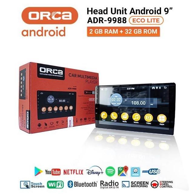 Head Unit Tv Android 9 Inch Orca Adr-9988 Harga Ekonomis - Orca Terbaru