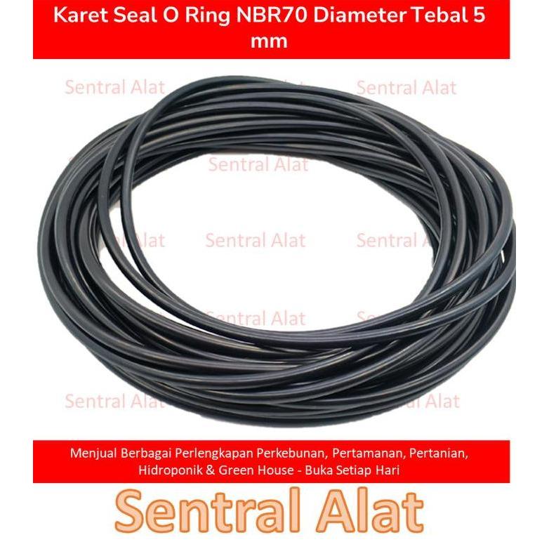 Incar- Karet Seal O Ring Nbr70 Diameter Tebal 5 Mm, Od : 20 22 25 28 30 40 45 50 55 60 70 75 80 85 9