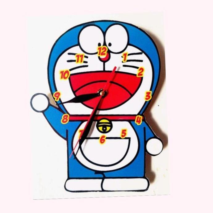 JAM DINDING ANAK FULL DORAEMON Mesin wall-mounted oreny