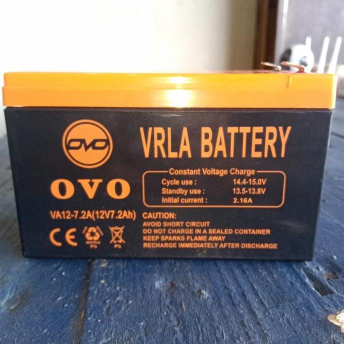 TERBARU - Aki / Battery Ups 12v 7.2 Ah / OVO 12V7/ Ah/ 12V7.2Ah/ 12V-7.2Ah
