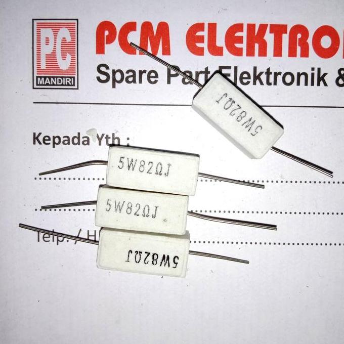 R 82 OHM 82R 82OHM 5W 5WATT 5 WATT RESISTOR PCMED