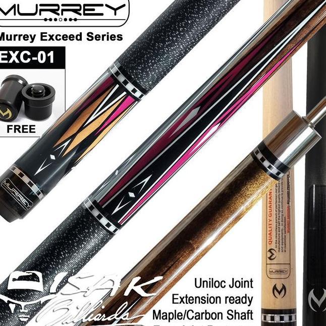 Murrey Exceed Exc01 Cue Uniloc Maple Extension Bumper Sti Billiard