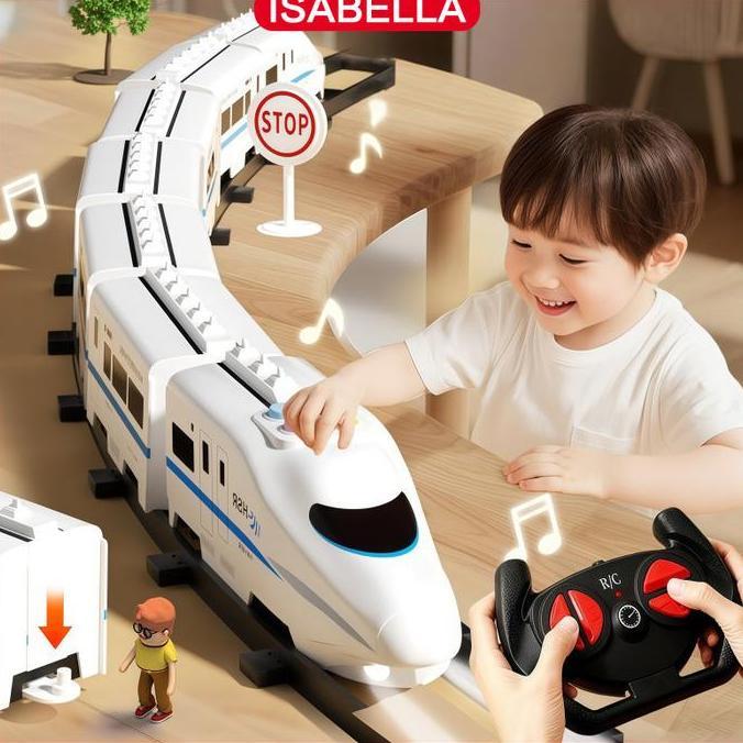 ISABELLA Kereta Api Rel Kecepatan Tinggi Mainan Anak-anak / Kereta api simulasi kereta listrik berke