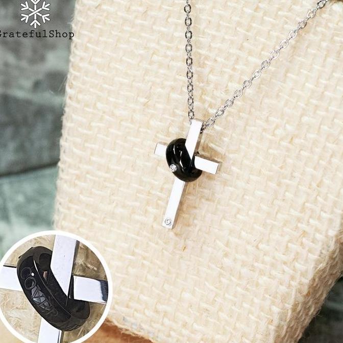 KALUNG SALIB CINCIN PASANGAN/ KALUNG CROSS RING COUPLE SS