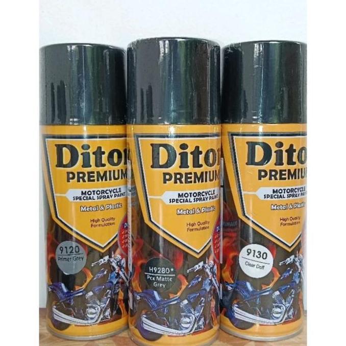 PAKET 3 KALENG pilok cat semprot diton premium H9280 pcx matte grey 9280 pcx matte grey