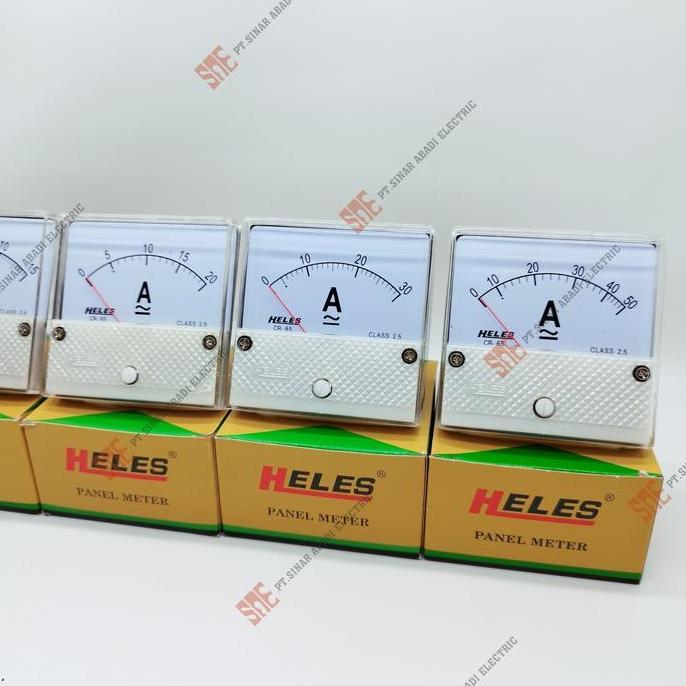 Ampere Amper Meter Panel Heles CR65 Analog 10A 15A 20A 30A 50A