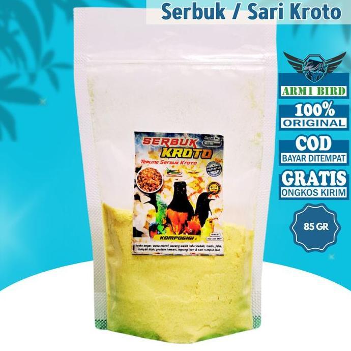 SARI KROTO SERBUK KROTO MAKANAN SUPPLEMENT BURUNG BERKICAU PENGGACOR BURUNG BER VITAMIN