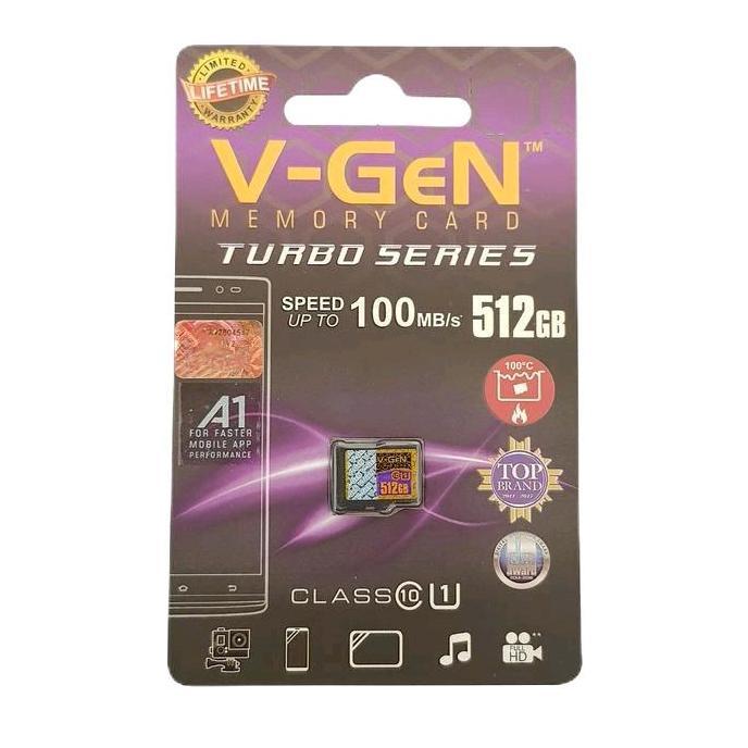 Card- Microsd V-Gen Turbo 512Gb Class 10 Memory Card Micro Sd Vgen