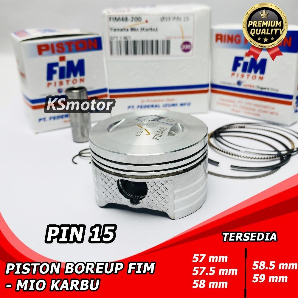 Ready Stock Piston Seher Set Boreup Mio Xxb 55.5 56 56.5 57 57.5 58 58.5 59 Pin Pen 15 Fim Izumi