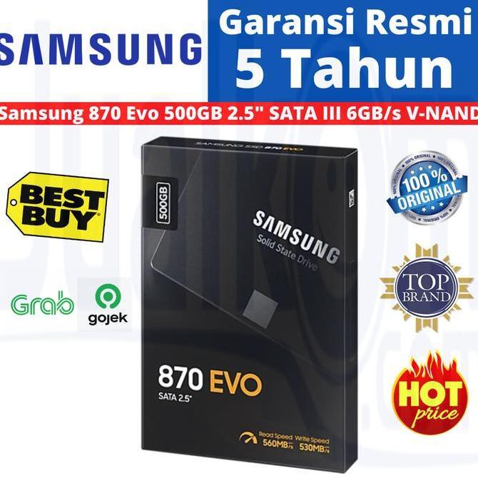 NEW SAMSUNG SSD 870 EVO 500GB SATA III 2.5" 870EVO 500 GB Resmi