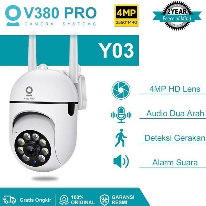 Mirullah999 - Cctv V380 Pro Kamera Y03 4Mp Hd Lens Kamera Cctv Kecil Terhubung Ke Hp Teras Rumah  Au
