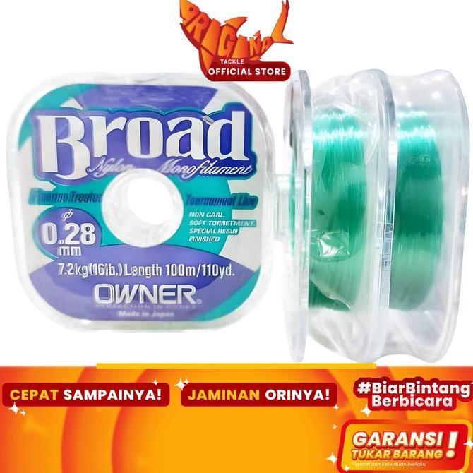 SENAR PANCING MONOFILAMENT OWNER BROAD NYLON 100M 0.18 0.20 0.22 0.30 0.26 0.28 0.16 0.24