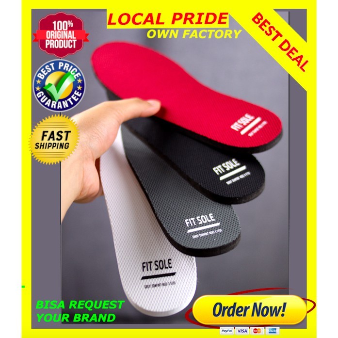 Sol sepatu 8mm Insole memory foam shoe pad - FITSOLE BRAND