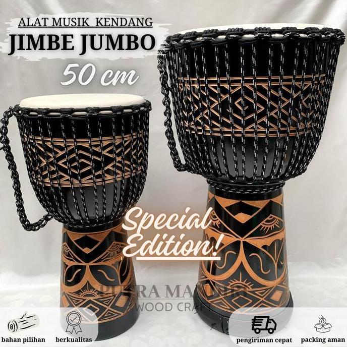 Kendang Jimbe Jumbo Tinggi 50 cm Gendang Djembe Besar
