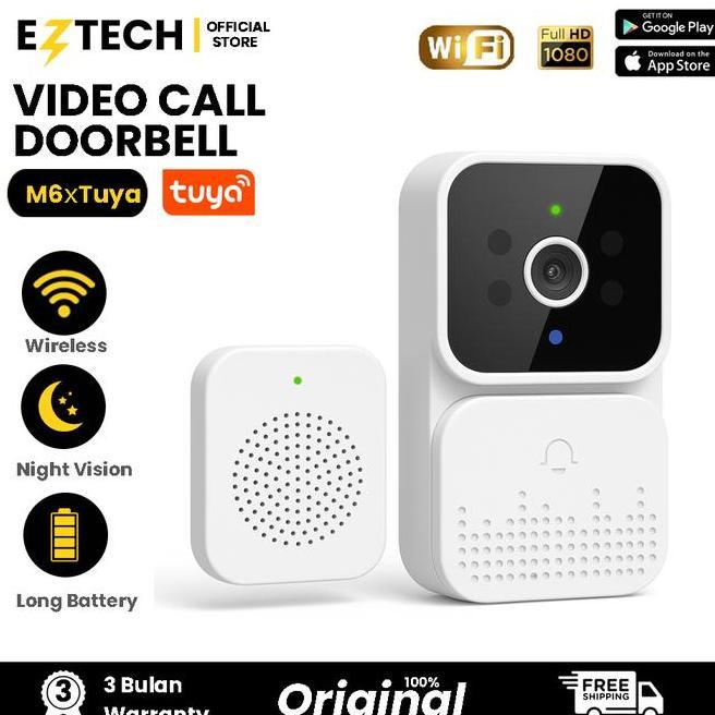 Bel Rumah Wireless Tuya Doorbell Kontrol Ponsel Bel Pintu Visual Wifi Tuya Smart Doorbell Camera Tuy