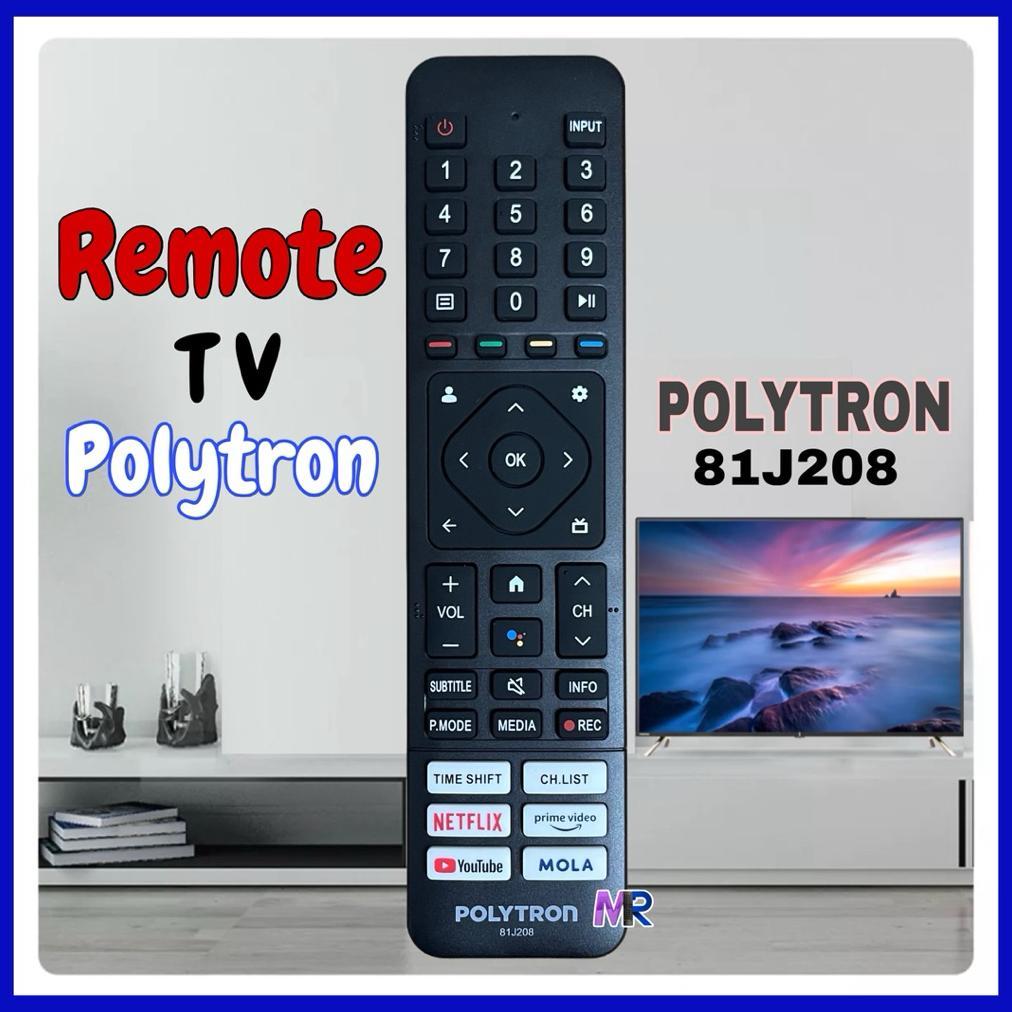 REMOT REMOTE TV POLYTRON SMART TV 81J208 II Diskon