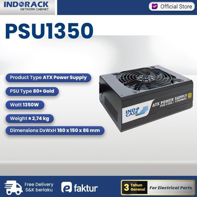 PSU1350 1350W 80+GOLD PSU MINER MINING Bitcoin Poewr Supply 1350 Watt (TERBAIK) (TERBARU) (TERMURAH)