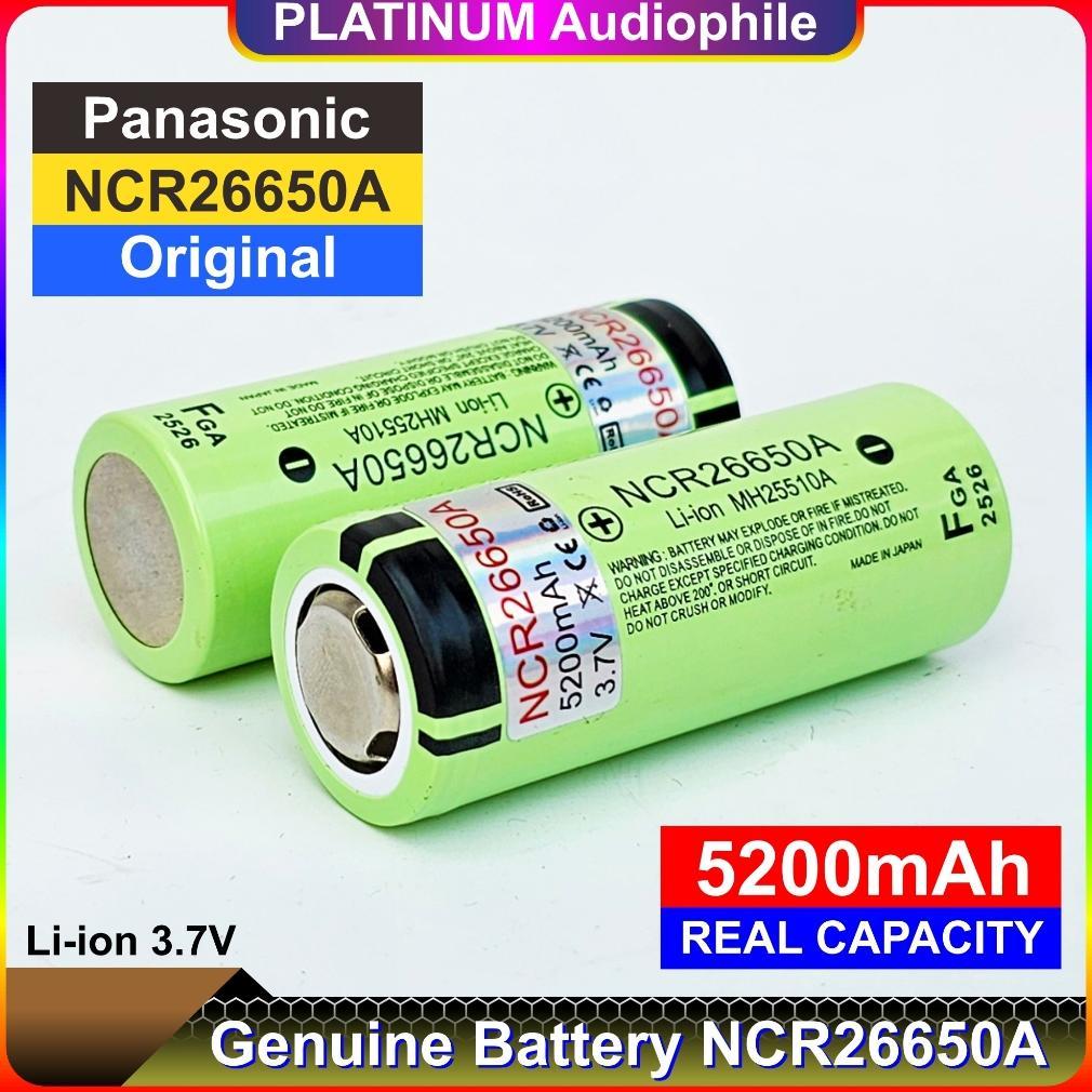Baterai 26650 Panasonic 5200Mah 3.7V 4.2V Ncr26650A Original Battery Ncr 26650