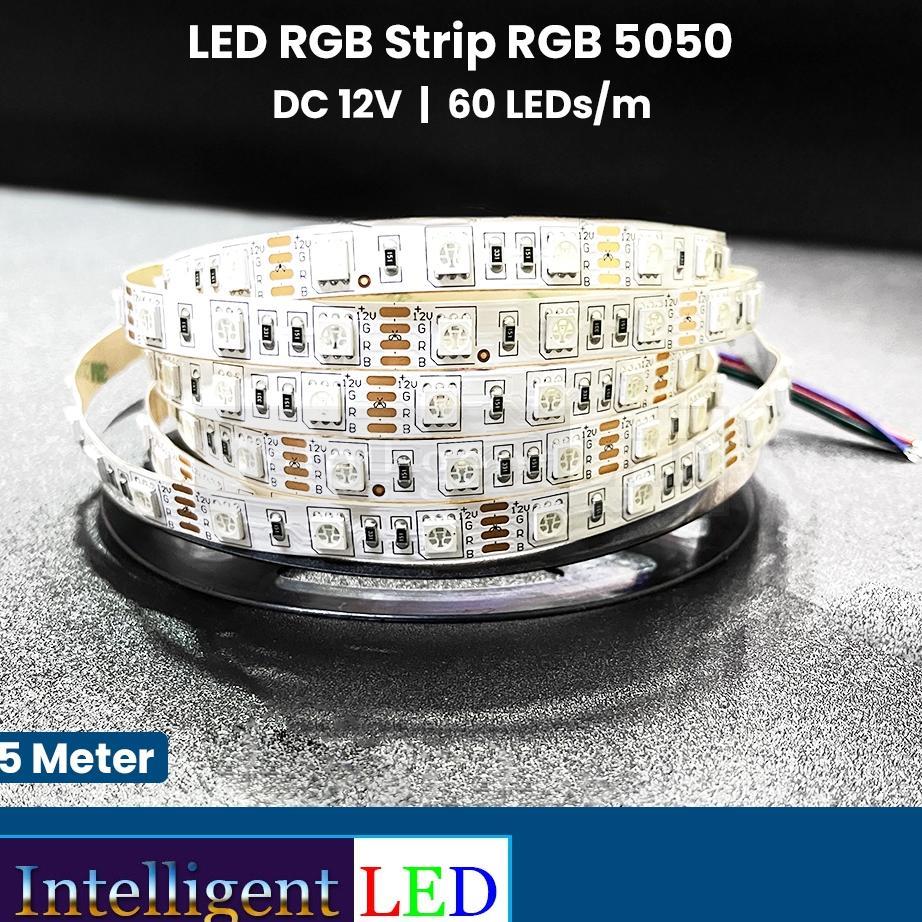 Led Rgb Strip 5050 60 Led Dc 12V 5M/Roll