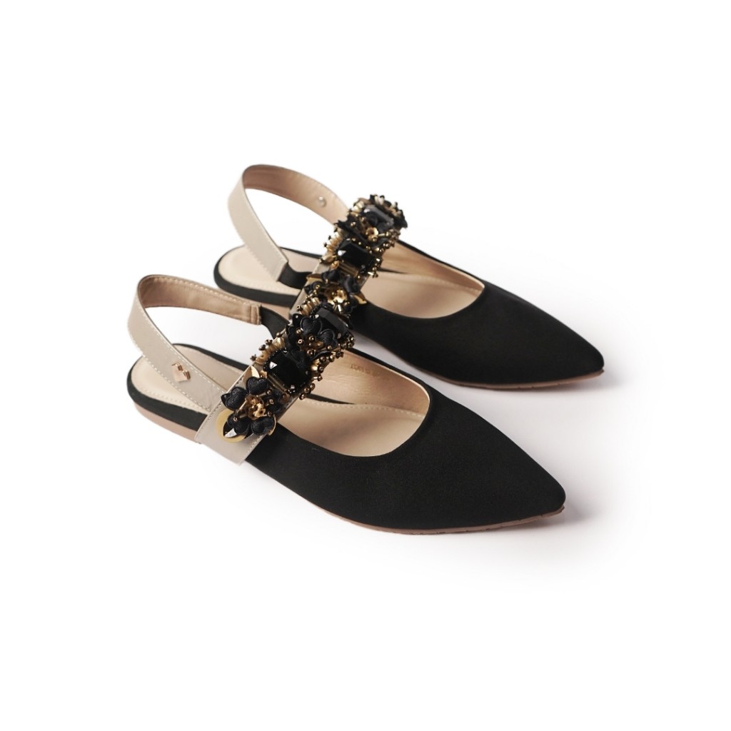PVRA Sandal Wanita Bella Black Gold