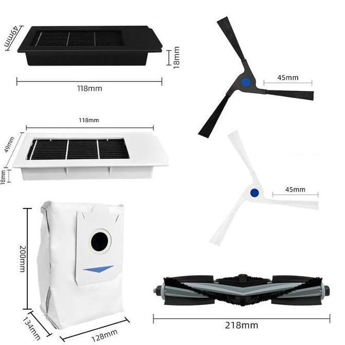 Bebasaja- Ecovacs Deebot X2 Omni / Combo/ Pro Mop Filter Dustbag Mainbrush Sidebrush