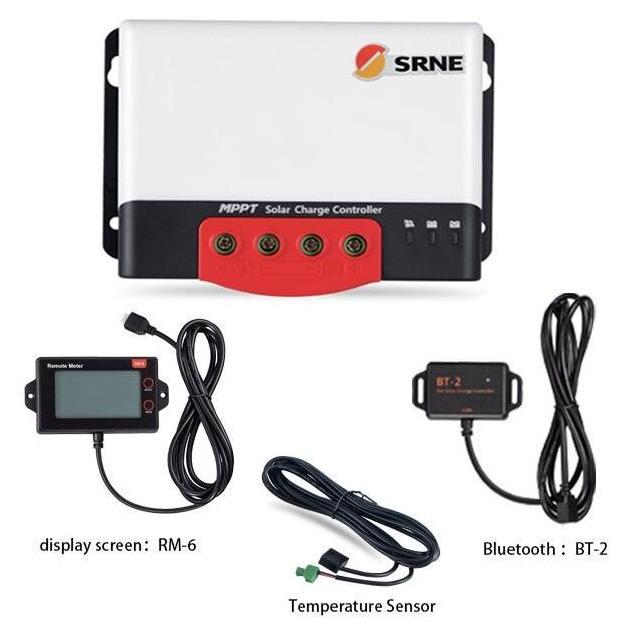 Akses Srne Mppt Mc Ml Bluetooth Bt-2 Lcd Remote Meter Rm-6 Suhu