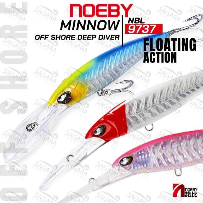 60U - Umpan Trolling Casting Minnow Noeby 9737 Floating Lure Umpan Pancing