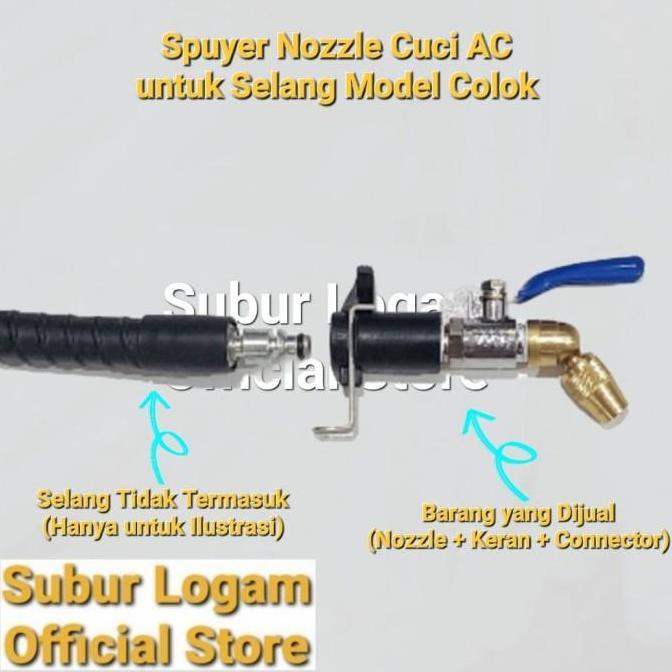Nozzle Spuyer Cuci Ac Untuk Jet Cleaner Krisbow (Selang Model Colok)