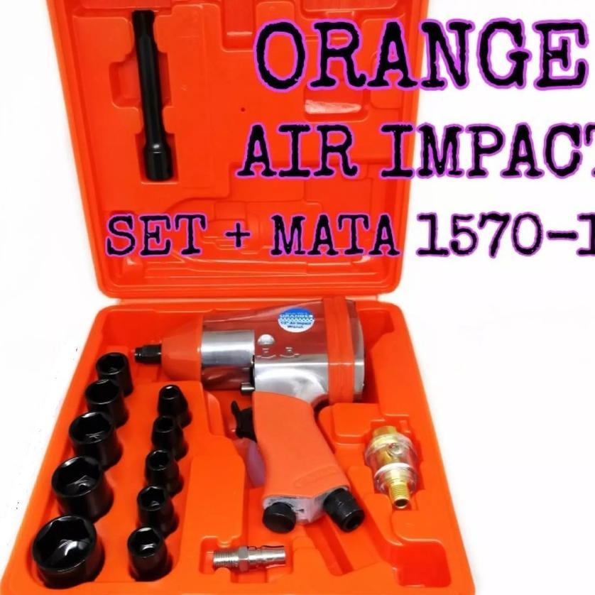 Air Impact Set Wrench Orange Impact Angin Set