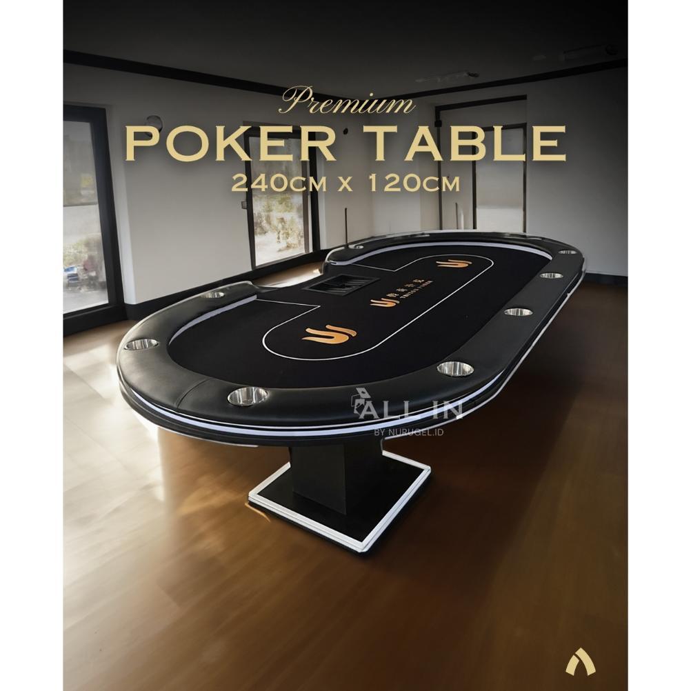Sale Poker Table 280cm x 120cm Meja Premium Texas Holdem Poker Diskn Promo
