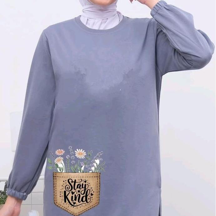 DA76 - Kaos Tunik Wanita/Kaos Tunik Wanita Murah Motif Kantong Samping