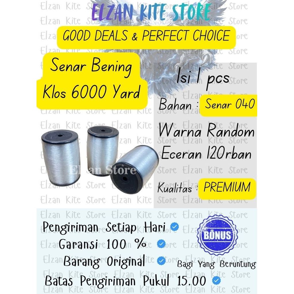 Senar Matot Warna BENING 040 Klos 6000 Yard