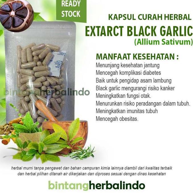Vitvix- Kapsul Herbal Extract Black Garlic Jantung Diabetes Asam Lambung Obesi