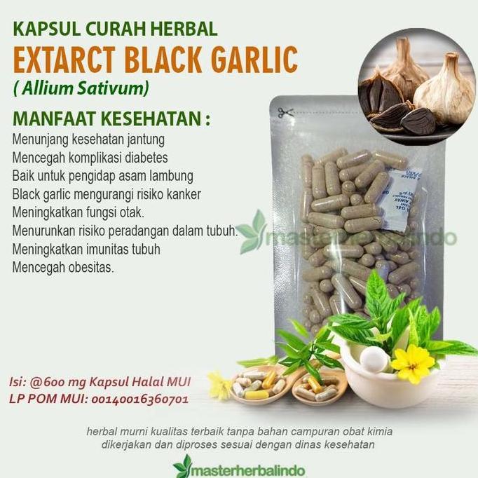 Vitvix- Kapsul Herbal Extract Black Garlic Jantung Diabetes Asam Lambung Obesi