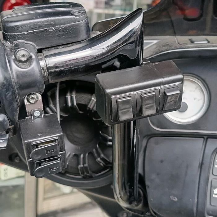 New Klakson Sirene+ Auxiliary Switch Horn Siren U Harley Goldwing Original Dan Terpercaya