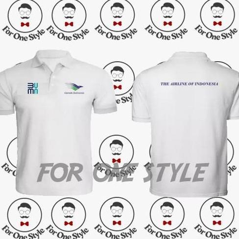 DS352 - POLO SHIRT GARUDA INDONESIA THE AIRLINE OF INDONESIA - BUMN LOGO BARU