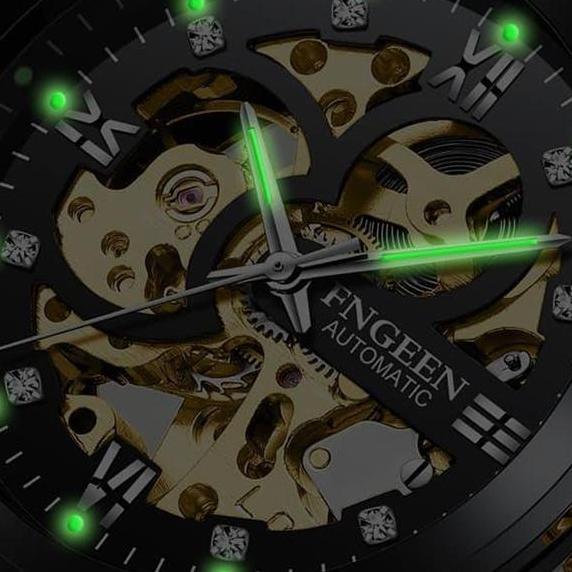 Waer- Fngeen 6018 Otomatis Jam Tangan Pria Anti Air Luxury Stainless Steel Mekanis Terproof Tches